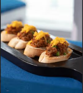 Lamb Cheddar Bruschetta